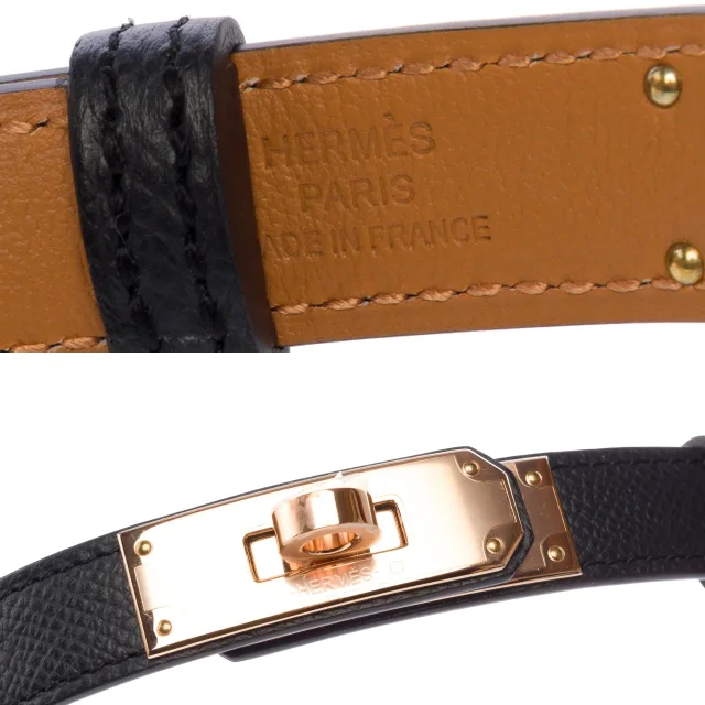 Hermes Kelly accessory in black leather - 103250 Black Belt in Black Epsom leather from HEWI, photo 6 of 8
