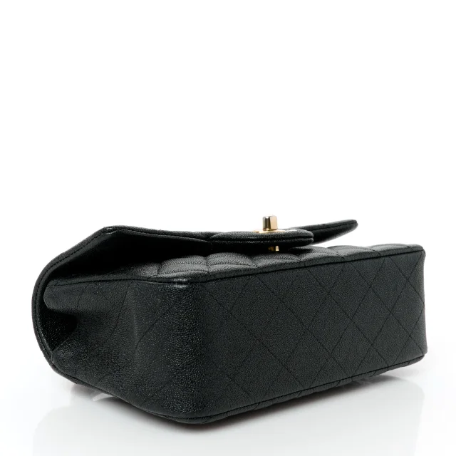 Chanel Caviar Quilted Mini Top Handle Rectangular Flap Black in Black Caviar leather from FASHIONPHILE, photo 4 of 12