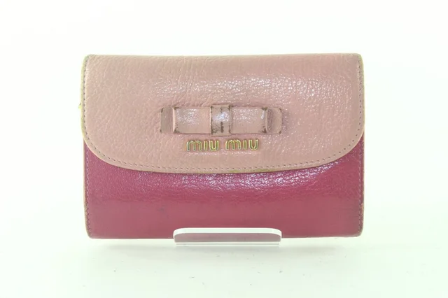 Miu Miu Pink Two Card Holder Wallet in Pink from Bagriculture