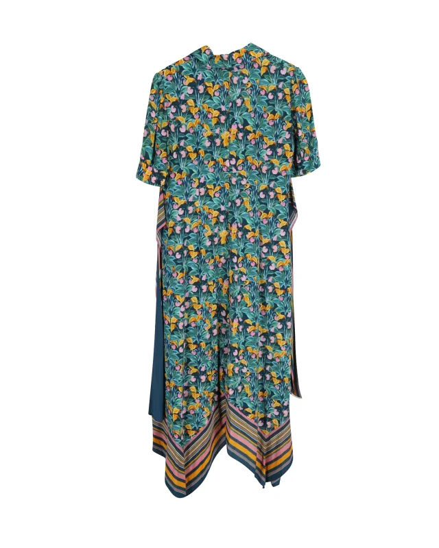 Diane von Furstenberg Kendyl Printed Belted Midi Dress in Multicolor Viscose, photo 2 of 3 from ShopSimon