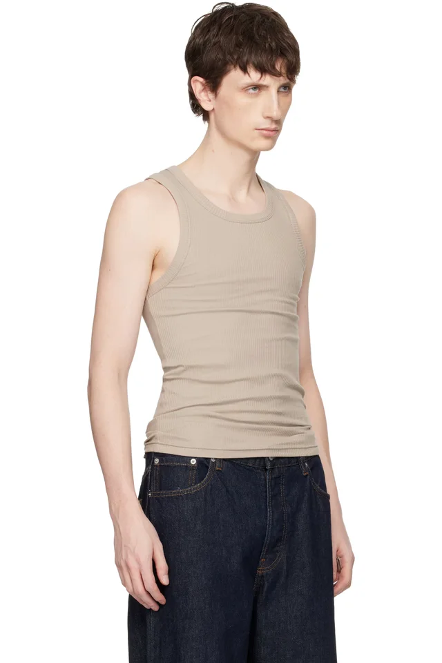 Seventh Taupe Base Rib Tank Top, photo 2 of 4 from SSENSE