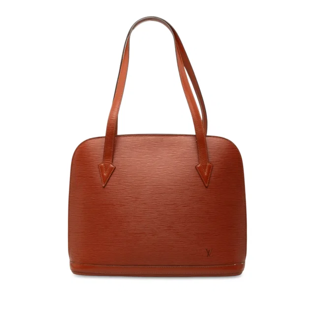 Brown Louis Vuitton Epi Lussac Shoulder Bag in Brown Leather from Designer Revival