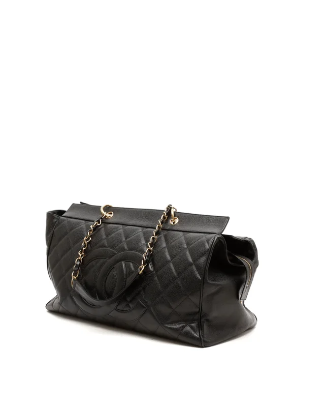 Chanel Caviar XXL Weekender Grand Shopping Tote Bag in Caviar leather from A Retro Tale, photo 5 of 10