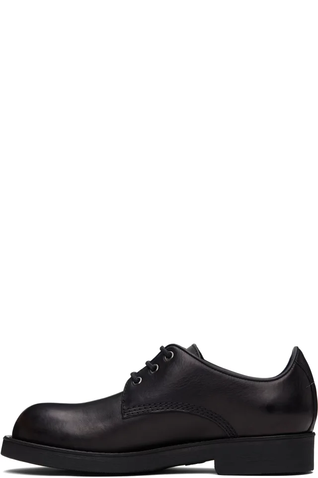 MM6 Maison Margiela Black Lace-Up Derbys, photo 3 of 5 from SSENSE