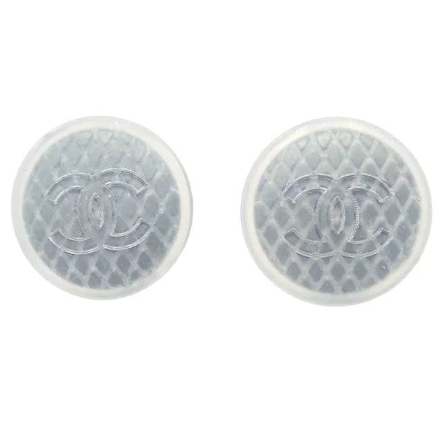 Chanel 1999 Button Quilted CC Earrings Clip-On 99S from AMORE Vintage Tokyo
