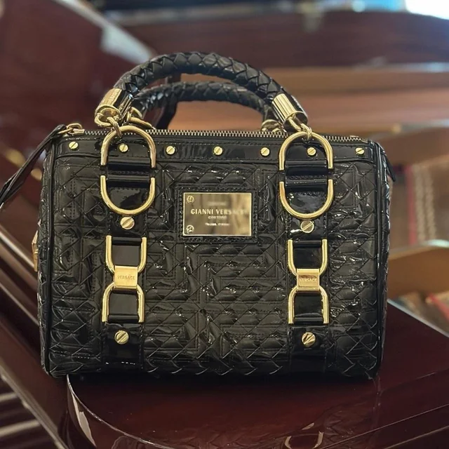 Versace Women's Shoulder bags - Black in black from Depop, photo 1 of 1