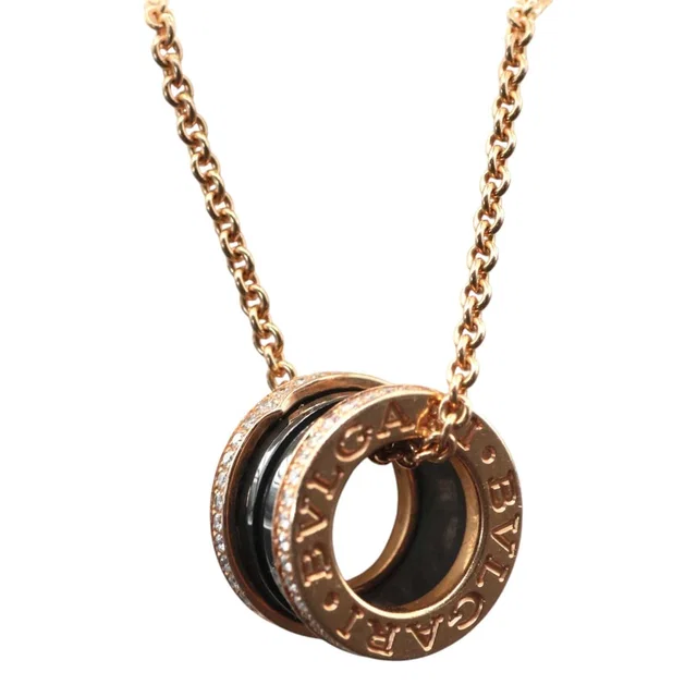 Bvlgari B Zero1 Necklace Black Ceramic & Diamonds in Black Ceramic from Luxury Promise