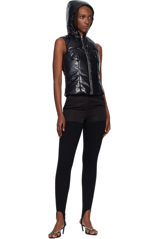 Coperni Black Hooded Puffer Vest, photo 4 of 4 from SSENSE
