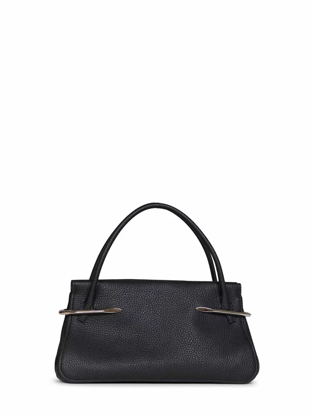 Givenchy Pinch Top Handle Bag — Black Calf Leather in Black Calfskin from HEWI