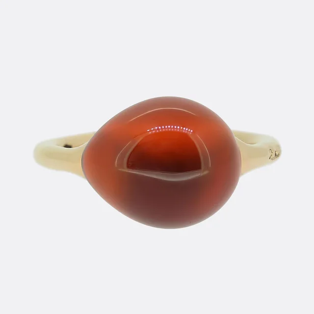 Pomellato Rouge Passion Cabochon Orange Ring in Red from The Vintage Jeweller
