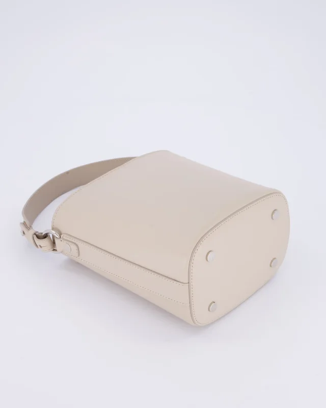 Loro Piana Beige Crossbody Bucket Bag in Beige Calfskin from Sellier, photo 16 of 18