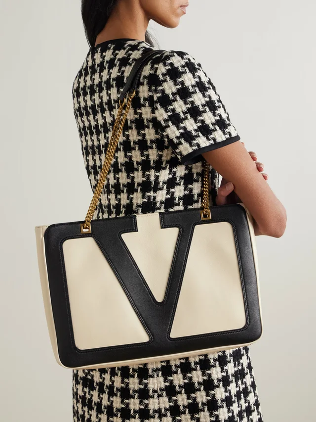 VALENTINO GARAVANI Viva Superstar medium two-tone leather shoulder bag in White, photo 2 of 2 from NET-A-PORTER (Canada)