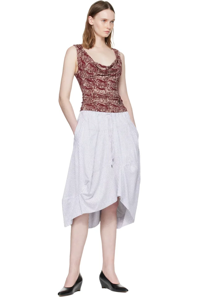 Vivienne Westwood Red & Beige Anna Top, photo 4 of 4 from SSENSE