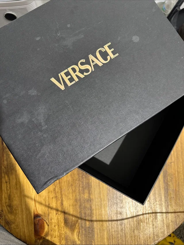 Versace Black Box With Gold Logo in black|gold from Poshmark