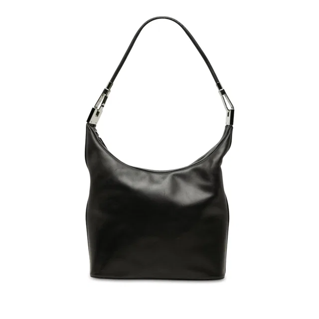 Black Gucci Calfskin Shoulder Bag in Black Calfskin from Designer Revival