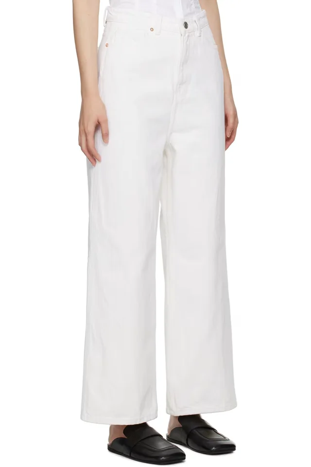 RECTO Off-White Wide Jeans, photo 2 of 4 from SSENSE
