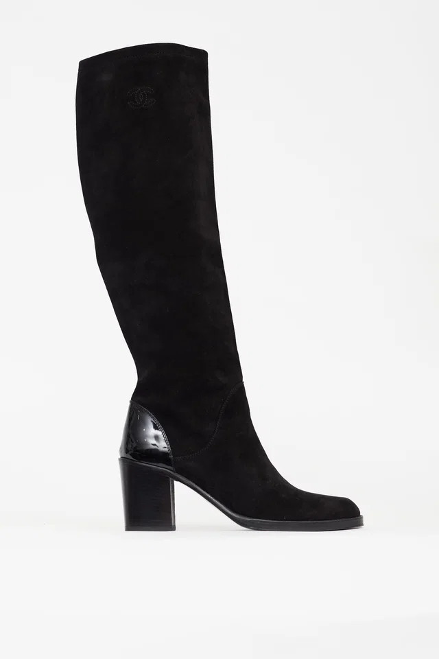 Chanel Fall 1997 Suede Knee High Boot in Suede from VSP Consignment