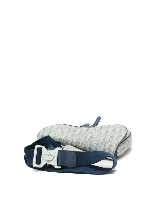 Dior Homme Oblique Kasuri Saddle Belt Bag in Canvas from A Retro Tale, photo 5 of 10