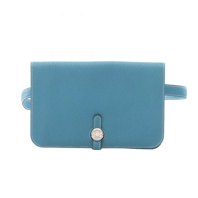 Hermès Waist Bag Dogon Posh Blue Jean Leather in Blue Leather from The Reluxe