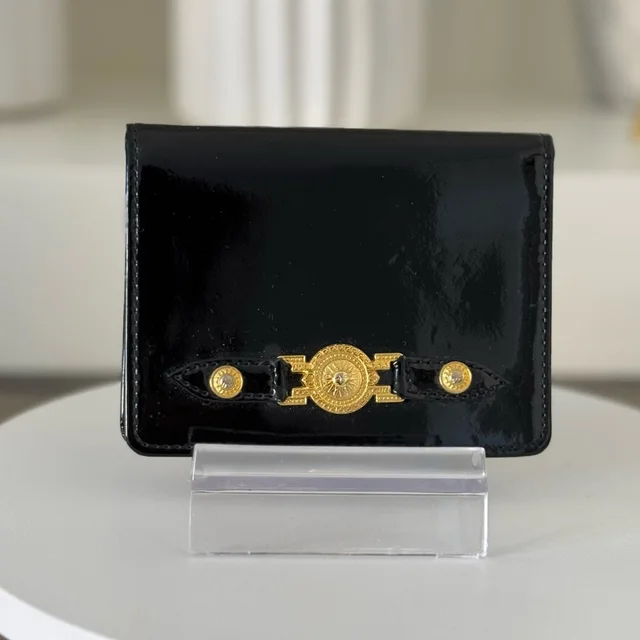 Versace Vintage Card Holder - Black in black Patent leather from Poshmark, photo 1 of 1