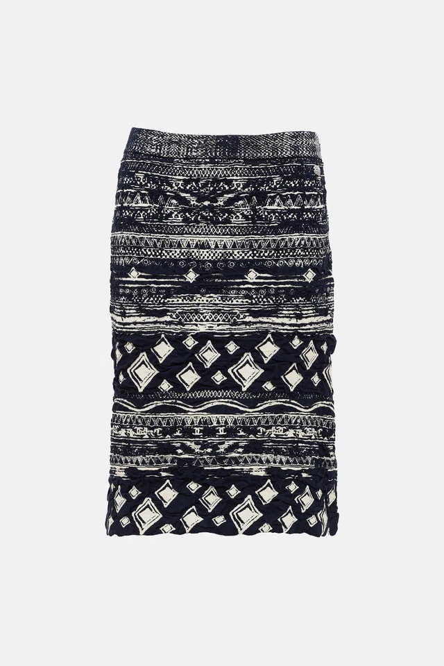 Chanel Cloqué Jacquard Knit Skirt from VSP Consignment