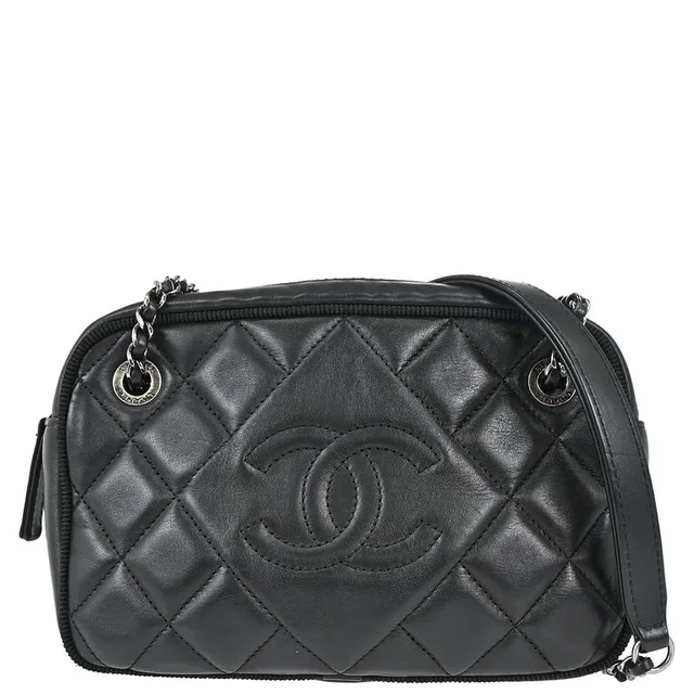 Chanel 2017 Black Lambskin Ballerine Camera Bag in Black Lambskin from AMORE Vintage Tokyo