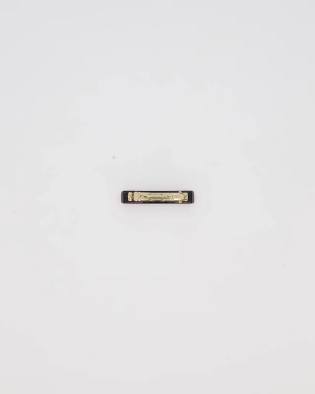 Chanel Pink and Black Logo Hair Clip in Black from Sellier, photo 8 of 8