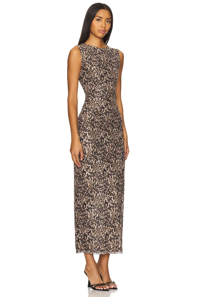 4th & Reckless Derry Mesh Dress in Leopard, photo 2 of 3 from REVOLVE (Canada)