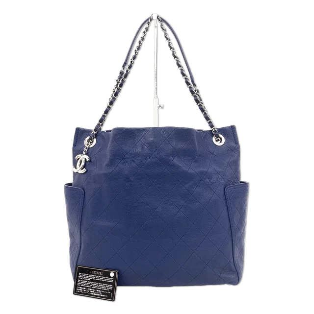 Chanel Caviar Quilted CC Charm Tote in Caviar leather from Luxury Promise