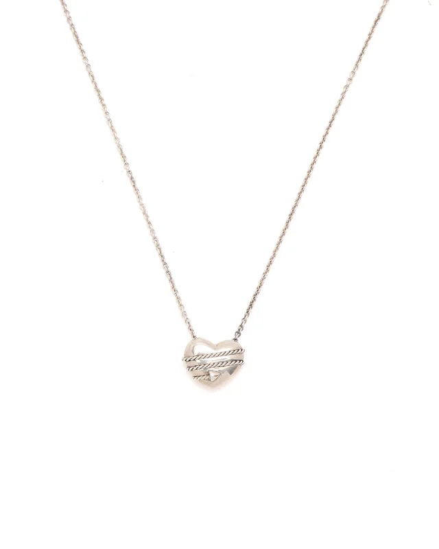 Tiffany & Co. Heart and Arrow Silver Necklace in Silver Silk from A Retro Tale