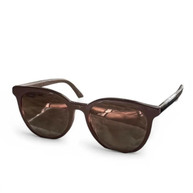 Stella McCartney Women's Party Sunglasses - Pink/Brown in brown|red|pink from Depop, photo 3 of 4