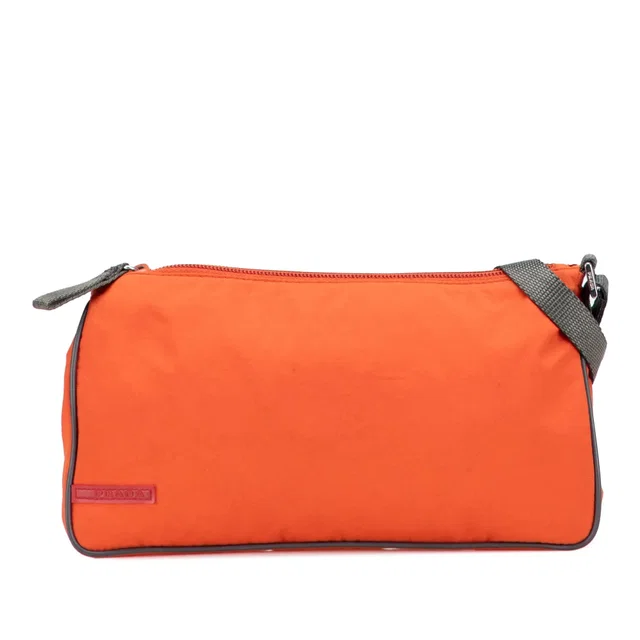 Orange Prada Tessuto Sport Shoulder Bag in Orange Nylon from Designer Revival