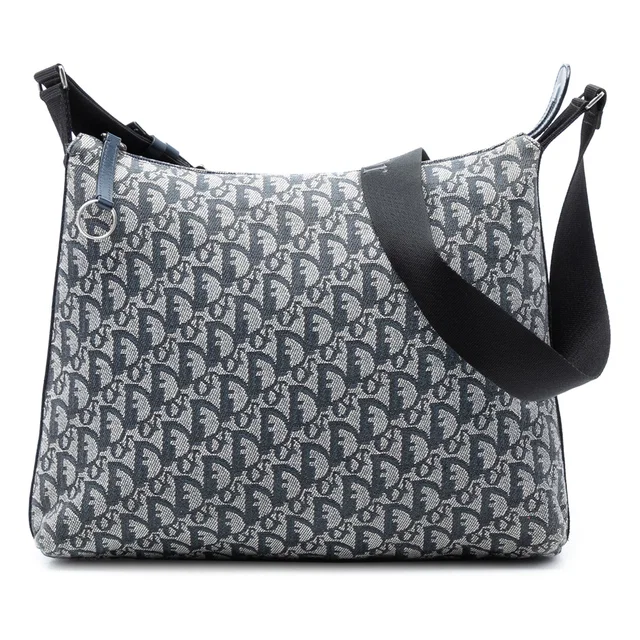 Blue Dior Diorissimo Trotter Canvas Crossbody in Blue Canvas from Designer Revival