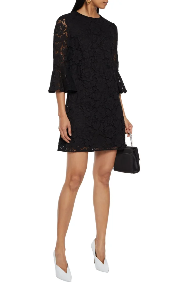 Valentino Garavani Corded Lace Mini Dress in Black, photo 2 of 4 from THE OUTNET