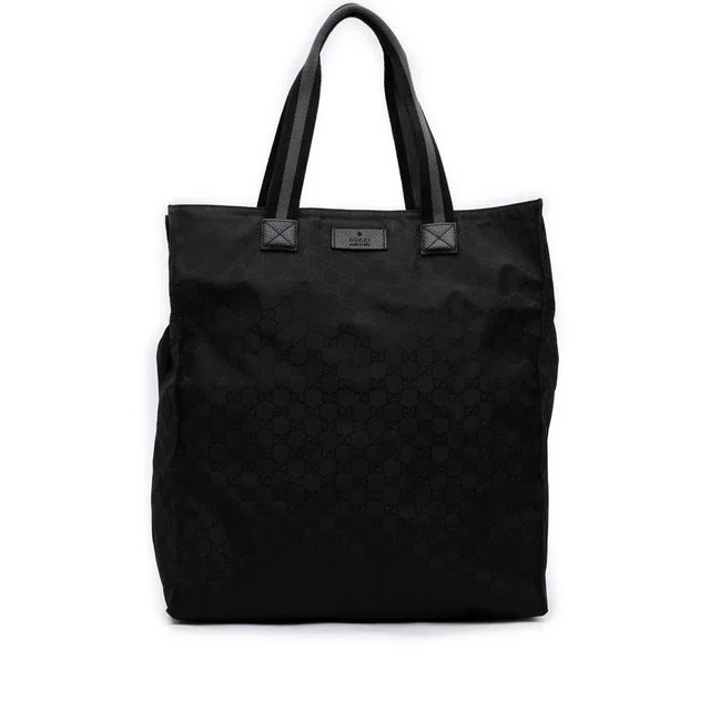 Black Gucci GG Nylon Web Tote in Black Nylon from Designer Revival, photo 1 of 1