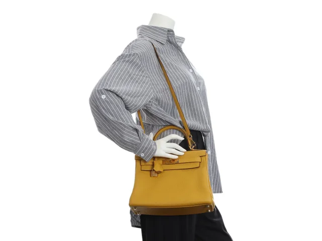 Hermès Jaune Ambre Togo Kelly 28 in Yellow Togo leather from Ann's Fabulous Finds, photo 11 of 11
