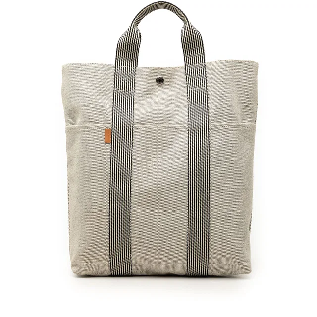 Beige Hermès Toile Fourre Tout Cabas Tote Bag in Beige Canvas from Designer Revival
