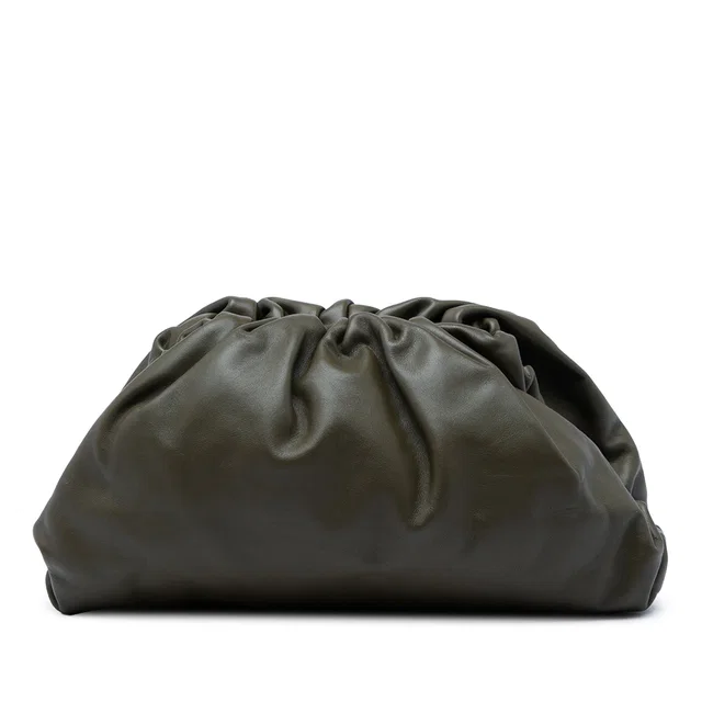 Brown Bottega Veneta Lambskin The Pouch Clutch Bag in Brown Lambskin from Designer Revival