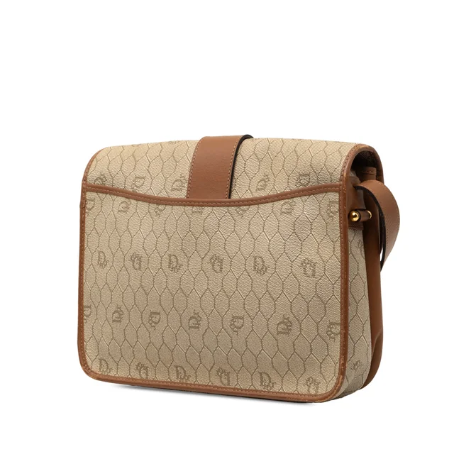 Beige Dior Honeycomb Coated Canvas Crossbody in Beige Coated canvas from Designer Revival, photo 2 of 2