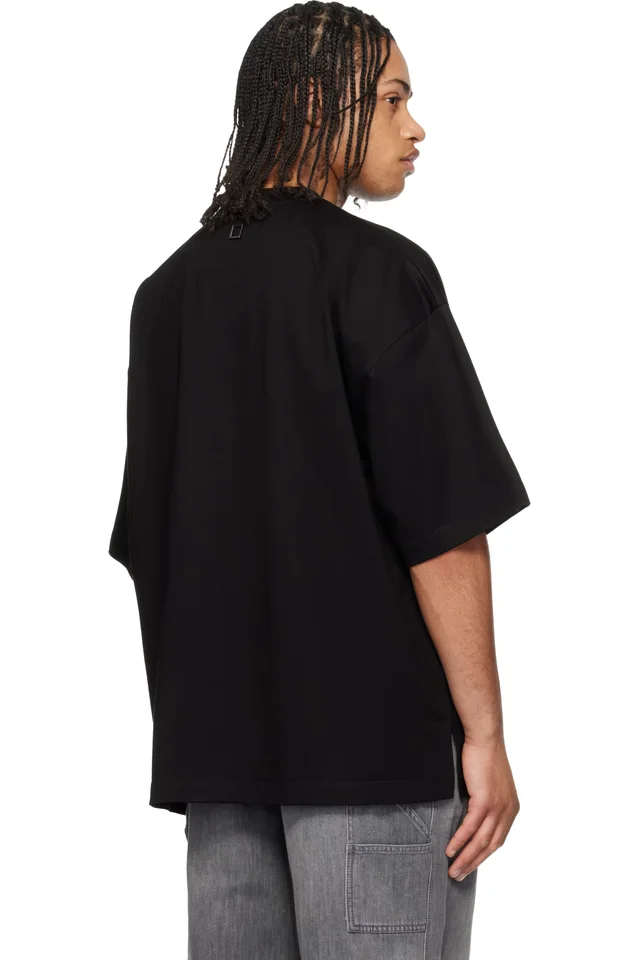 WOOYOUNGMI Black Cotton Over Size T-shirt, photo 3 of 3 from SSENSE