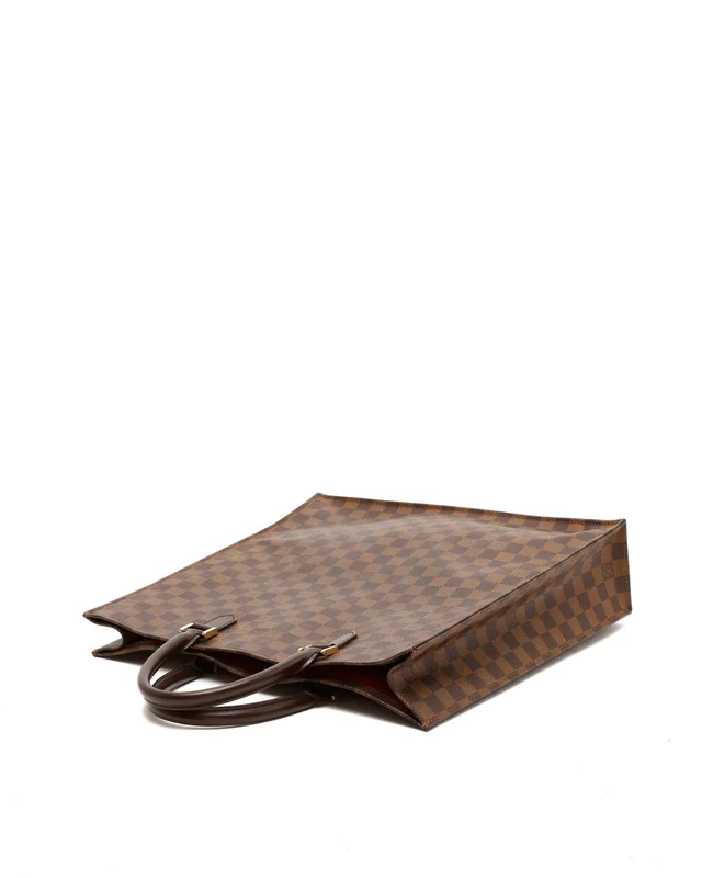 Louis Vuitton Damier Ebene Sac Plat Bag in Brown Canvas from A Retro Tale, photo 4 of 9