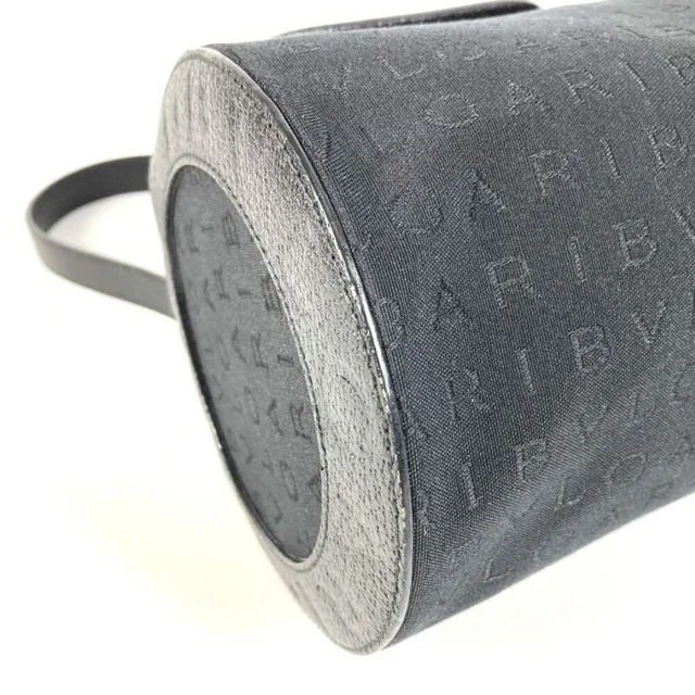 Bvlgari Handbag Logo Leather Canvas Black in black Canvas from Poshmark, photo 7 of 9