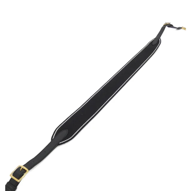 HERMES 087011CC Strap in BLACK+WHITE+BLACK / PALLADIUM (GOLD) hardware Canvas/ EPSON from KOMEHYO, photo 2 of 4