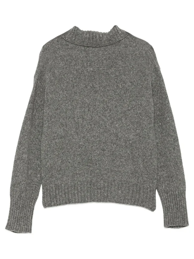 Roberto Collina Collared henley cropped knit sweater, photo 2 of 3 from SENSER