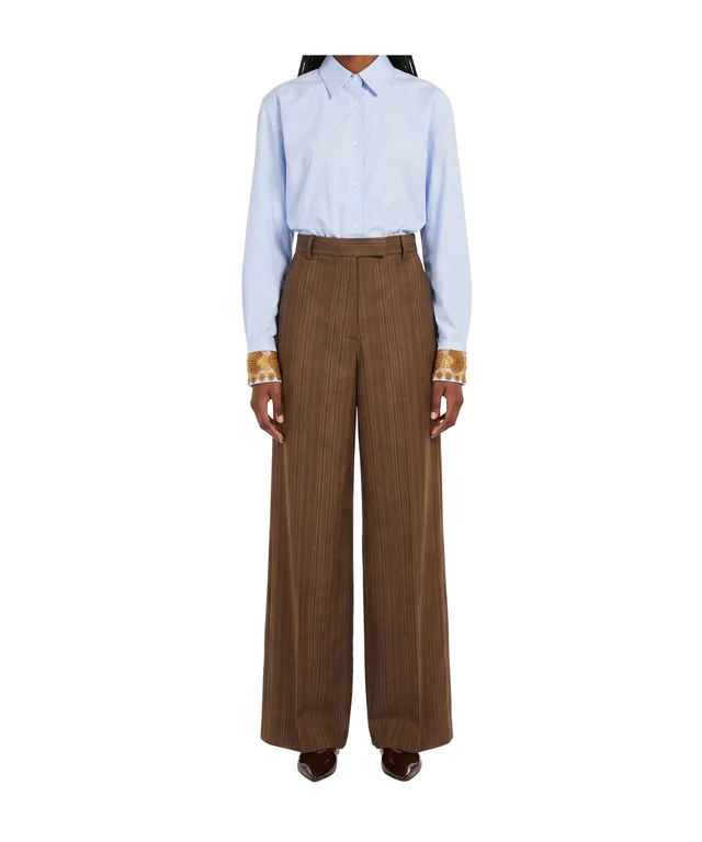 Dries Van Noten Striped Wide Leg Pants, photo 2 of 4 from SENSER