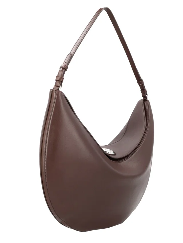 Jacquemus Ovalo Hobo Bag — Brown Calf Leather in Brown Calfskin from HEWI