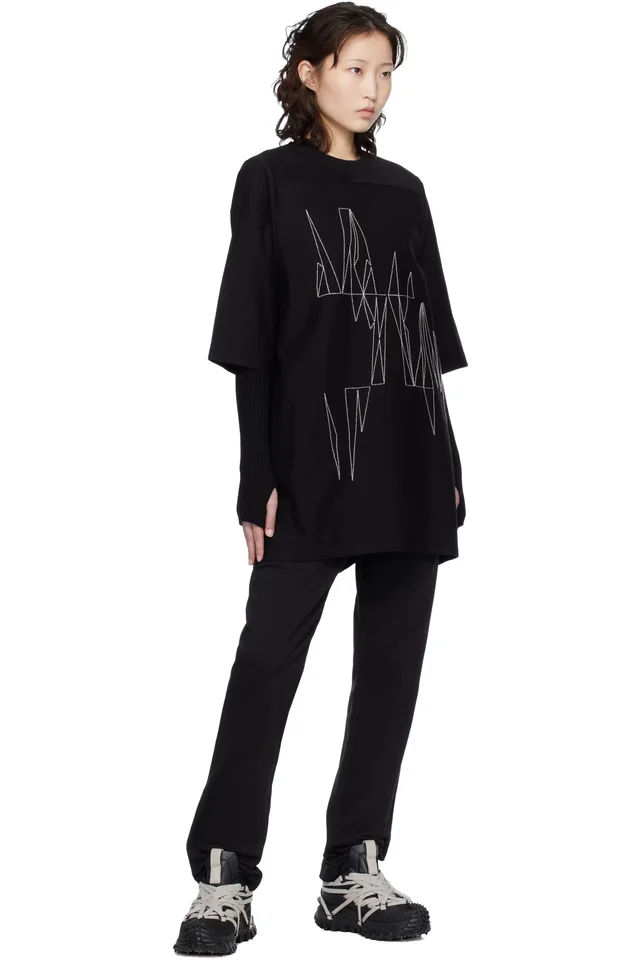 Moncler + Rick Owens Black Jumbo SS T-shirt, photo 5 of 5 from SSENSE