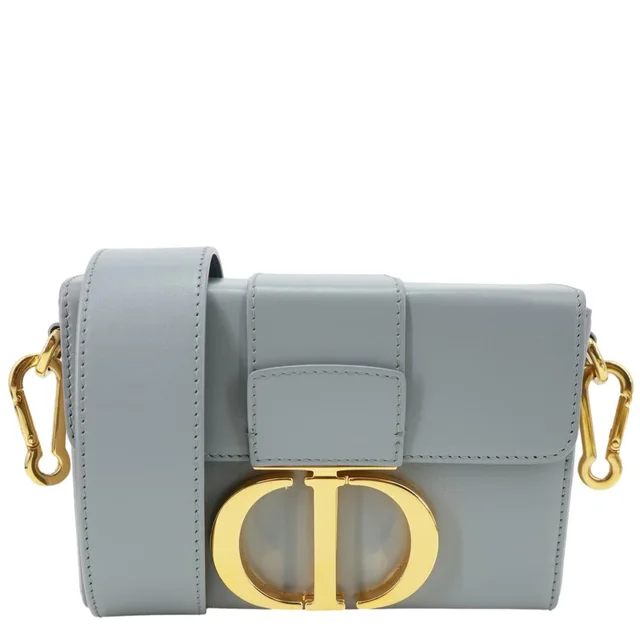 Dior 30 Montaigne Flap Smooth Calfskin Leather Crossbody Bag Grey in Grey Calfskin from Dallas Designer Handbags