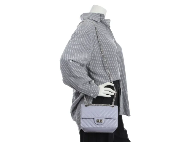 Chanel Mini Lilac Chevron-Quilted Aged Calfskin Reissue in Purple Calfskin from Ann's Fabulous Finds, photo 10 of 10