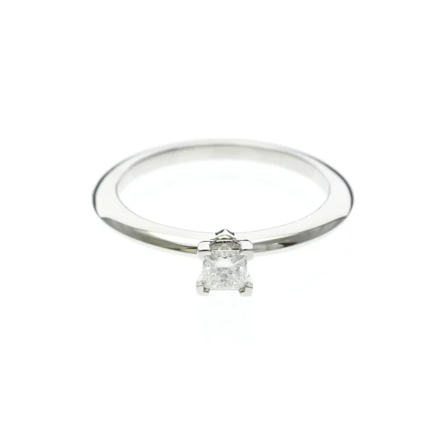 Tiffany & Co. Solitaire Diamond Ring Platinum 0.22ct Polished in Silver Platinum from Elady